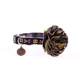 COLLAR MINI FLOR / NEGRO CALAVERA GOLD
